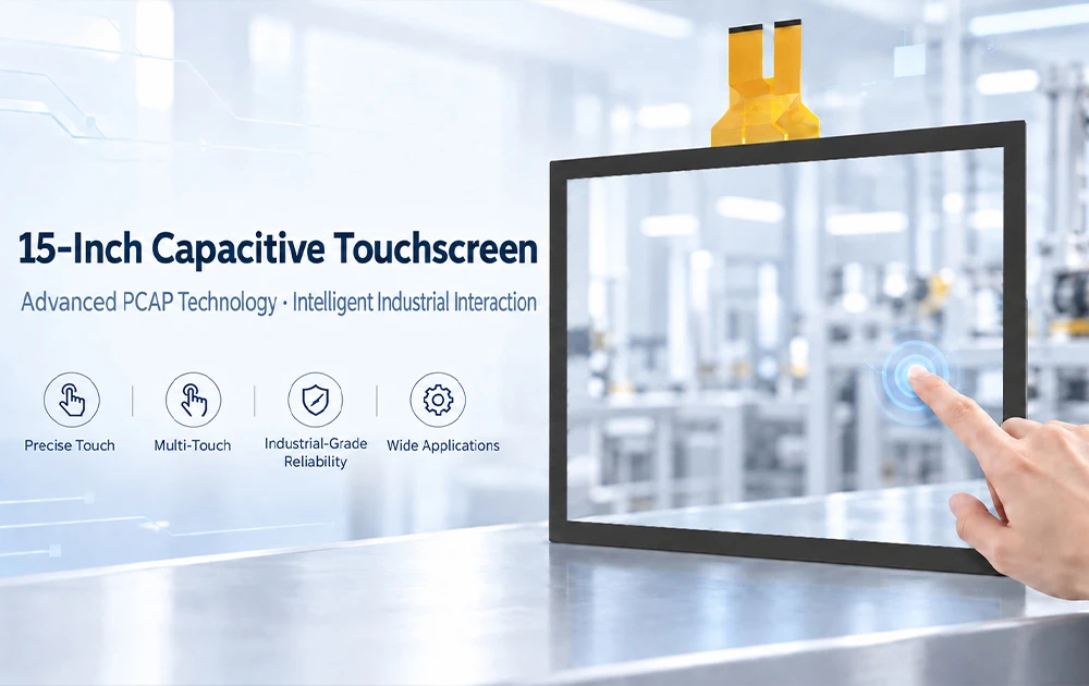 Емкостный сенсорный экран GreenTouch с диагональю 15 дюймов: передовая технология PCAP для интеллектуального промышленного взаимодействия
